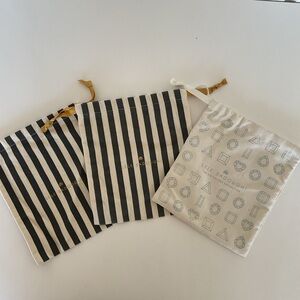 Lele Sadoughi Geometric Patterned Pouches for hairbands Set of Three